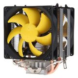 Wozlo Intel 775 1155 1156 I3 I5 I7 Amd Am2 Am3 Cpu Işlemci Fanı Pc Cooler 2 x 9cm Fan - Siyah