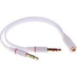 Wozlo Kulaklık Mikrofon Ayırıcı Y Splitter Kablo 2 x 3.5 mm Stereo Kablo