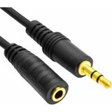 Wozlo Kulaklık Ses Hoparlör Uzatma Kablosu 3.5mm Stereo Uzatma Kablosu Altın Uç - 1mt - Siyah - 1 m