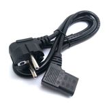 Wozlo L Tipi C13 Power Kablo 3x0.75 90 Derece Kasa Ekran Monitör Güç Elektrik Kablosu 1.8 mt