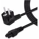 Wozlo Laptop Adaptör Yonca Power Elektrik Kablosu 3*1.5mm Bakır Kablo 1.8m - Siyah - 1,8 m