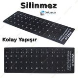 Wozlo Laptoplar Için Türkçe (Q) Klavye Sticker Siyah