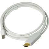 Wozlo Mini Displayport To HDMI Thunderbolt Macbook - 1.8m Kablo - Beyaz