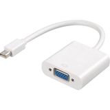 Wozlo Mini Displayport To VGA Çevirici Dönüştürücü Thunderbolt To VGA Kablo - Beyaz