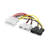 Wozlo Molex 4 Pin to 3 Pin Fan Konnektör Soket Çevirici Kablo