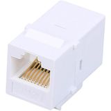 Wozlo RJ45 Cat6 Konnektör Keystone Jack Dişi Dişi Ara Uzatma Patch Panel - 1 Adet - Beyaz