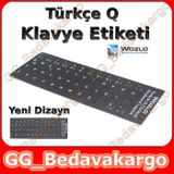 WOZLO Türkçe Q Klavye Etiketi Laptop PC Sticker