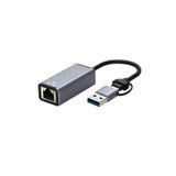 Wozlo Type C 3.1 Usb 3.0 To Rj45 Gigabit Ethernet Internet Çevirici Adaptör - 1000Mbps - Macbook Uyumlu