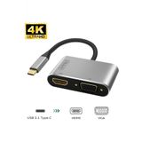 Wozlo Usb 3.1 (Type-C) To 4K Hdmi Vga Cevirici Adaptor Kablo Macbook