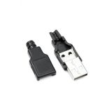 Wozlo Usb A Erkek Konnektör - Lehim Tipi - Plastik - Usb Erkek Söket