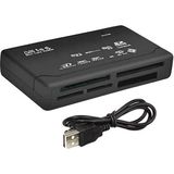 Wozlo USB Çoklu Kart Okuyucu Hub Micro Sd Xd Mmc Ms Cf Tf Mini M2 Combo - Siyah