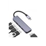 Wozlo USB Type C 3.1 To HDMI USB-C / 3x USB 3.0 Hub Çevirici Adaptör
