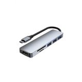 Wozlo Usb Type C To 4K 30Hz Hdmi Kablosu Kart Okuyucu Usb3.0 Çoklayıcı Hub Çevirici Dönüştürücü Kablo