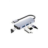 Wozlo Usb Type-C To 4K30hz Hdmi Kablosu + Usb 3.0 Çoklayıcı Hub + Pd 87W Çevirici Dönüştürücü Kablo