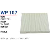 WP107 Polen Filtresi - Uyumlu Volkswagen Polo Vı 1,6 Tdı - A1 1,0 - Ibıza 1,6 Tdı