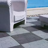 Wpc Yer Döşemesi Antrasit 1 Adet 38 X 38 X 2,5 Cm (6'Li Paket)