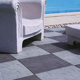 Wpc Yer Döşemesi Antrasit 1 Adet 38 X 38 X 2,5 Cm (7'Li Paket)