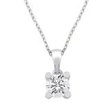 WPN3361-1 0.15 ct Karat E-F vs Pırlanta Yuvarlak Tırnak Tektaş Kolye