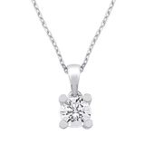 WPN3361-1 0.15 ct Karat E-F vs Pırlanta Yuvarlak Tırnak Tektaş Kolye