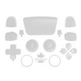WPS Yedek Klips Kabuk Dokunmatik Pad Thumbsticks Dpad R1 L1 Tetik Düğmeler w/Vurgu Halkaları Seti PS5 Playstation Controller için (Beyaz)