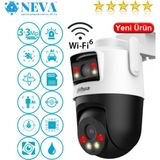 WPT1339DD-SW-3E2-PV 3mp+3mp Çift Kameralı H265+ Wifi Sesli Konuşmalı Akıllı Ip Pt Kamera