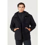 WRANGLER All Terrain Gear Regular Fit Normal Kesim Kapüşonlu Su Geçirmez 3in1 Siyah Erkek Yağmurluk Mont
