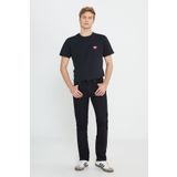 WRANGLER Arizona Straight Fit Normal Bel Düz Paça Erkek Siyah 5 Cep Esnek Pantolon