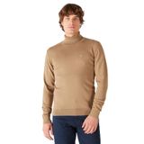 Wrangler Balıkçı Yaka Koyu Bej Erkek%100 Pamuk Kazak W8D42PM24 2XL
