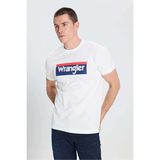 Wrangler Big Logo Erkek T-Shirt W2610069102 Off White - Gloss White