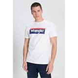 WRANGLER Big Logo T-shirt Off White, 2XL, 26YMC8000165, Off White, Erkek