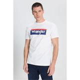 WRANGLER Big Logo T-shirt Off White, S, 26YMC8000165, Off White, Erkek