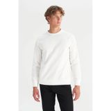 Wrangler Bisiklet Yaka Beyaz Erkek Sweatshırt W2520534100 Beyaz Sweatshirt