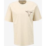 Wrangler Bisiklet Yaka Ekru Erkek T-Shirt W241299104 Loose Fit T-Shirt - XS