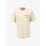 Wrangler Bisiklet Yaka Ekru Erkek T-Shirt W241299104 Loose Fit T-shirt