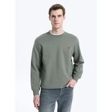 Wrangler Bisiklet Yaka Haki Erkek Sweatshırt TW2520255801 Haki Sweatshirt