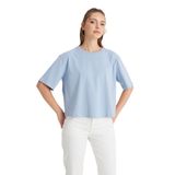 Wrangler Bisiklet Yaka Kadın Tişört, Mavi, M