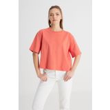 WRANGLER Bisiklet Yaka Koyu Turuncu Kadın T-Shirt W241608B50-Bisiklet Yaka T-shirt