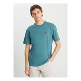 Wrangler Bisiklet Yaka Lacivert Erkek T-Shirt MW7NM203877W25 Relaxed Fit Small