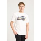 Wrangler Bisiklet Yaka T-Shirt Beyaz Erkek Kısa Kol T-Shirt