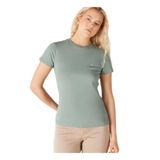 Wrangler Bisiklet Yaka T-shirt Kadın T-shirt, Açık Yeşil, S