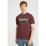 Wrangler Bisiklet Yaka T-Shirt Kahverengi Erkek Kısa Kol T-Shirt - M