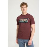 Wrangler Bisiklet Yaka T-Shirt Kahverengi Erkek Kısa Kol T-Shirt