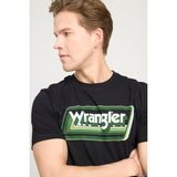Wrangler Bisiklet Yaka T-shirt Siyah Erkek Kısa Kol T-Shirt