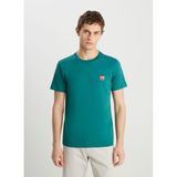 Wrangler Bisiklet Yaka Yeşil Erkek T-Shirt W70MD3