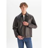 WRANGLER Deri Ceket, L, 5003317608, Koyu Kahve, Erkek