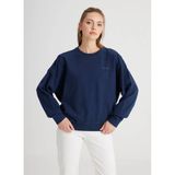 Wrangler Dik Yaka Lacivert Erkek Sweatshırt TW2520532410 Lacivert Sweatshirt