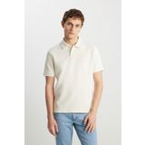 WRANGLER Ekru Erkek Kısa Kol T-Shirt Erkek Regular Fit Polo
