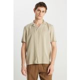 Wrangler Erkek Bej Gömlek S Beden Relaxed Fit Tencel Göm Modeli