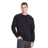 Wrangler Erkek Kapüşonsuz Sweatshirt, Regular Fit, Bisiklet Yaka, Siyah, 2XL