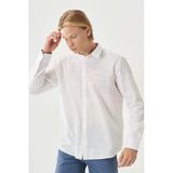 Wrangler Erkek Minimalist Keten Gömlek - Uzun Kol - Günlük Şık